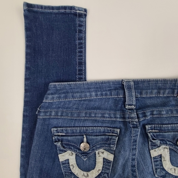 True religion Skinny Jeans Low Rise Flap Pocket Denim Medium Wash, Size 27 - Picture 8 of 16